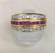 ルビー&ダイヤモンド付きリング|R0.60CT/D0.20CT