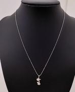 K10WG ダイヤモンド付きハートデザインネックレス|1.5g