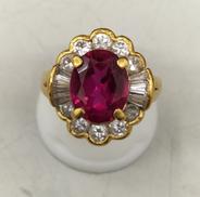 K24 石付きデザインリング|6.7g