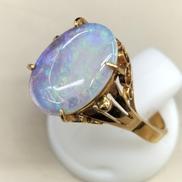 K18 石付きデザインリング|2.8g