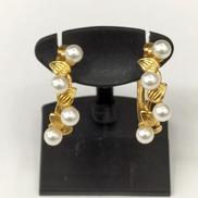 K18 パール付きイヤリング|総4.2g