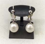 K18/K14WG パール付きピアス|総6.4g