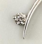 K18WG 一粒ダイヤモンド付きネックレス|D0.07CT