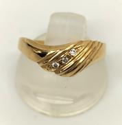 K18 ダイヤモンド付きリング|D0.03CT