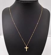 K18 ダイヤモンド付きネックレス クロス|1.1g