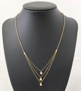 K18 3Pダイヤモンド付きネックレス|D0.26ct
