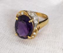 K18石付きリング|不明