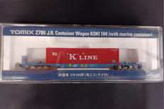JR貨車 コキ104形(海上コンテナ付き)|TOMIX