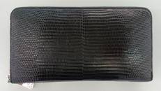 リザード型押しラウンドファスナー長財布|PELLE MORBIDA