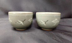 高麗青磁　猪口|柳海剛(ユ・ヘガン)(柳根瀅)  作