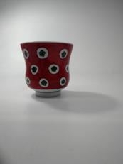 赤絵梅花丸紋湯のみ|源右衛門窯