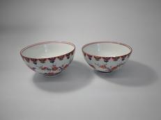 色絵梅菊文飯碗|其泉