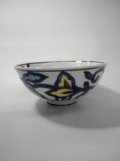 赤絵更紗唐花紋碗|源右衛門窯