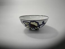 赤絵更紗唐花紋碗|源右衛門窯