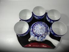 牡丹金ミル茶器セット|深川製磁