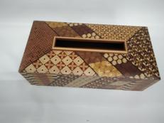 寄木細工ティッシュBOX|メーカー不明