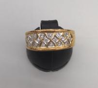 K18白石付リング|