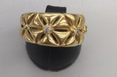 750【K18】石付リング|