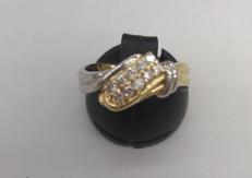 K18&PT850石付リング|