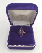 紫石付リング|K18