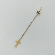 K18 片耳ピアス クロス|0.3㌘