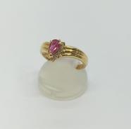 イエローゴールド ルビー ダイヤ リング 11号|3.2㌘