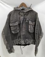 コントラストフード付きデニムジャケット|ZARA