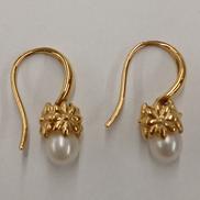 ピアス 一粒パール|K18