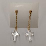 十字架ピアス|K18