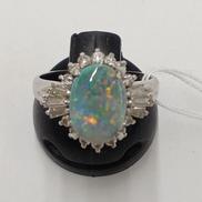 石付きリング（オーロラ）|PT900