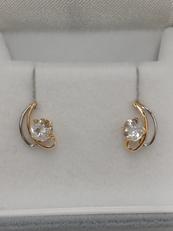 コンビピアス（石付き）|PT900/K18