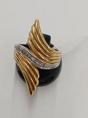 石付きコンビリング|K18 PT900