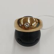 石付きリング（石3つ）|K18