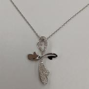 ハートネックレス(メレダイヤ)|K18WG