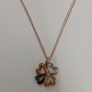 クローバーネックレス|K18WG