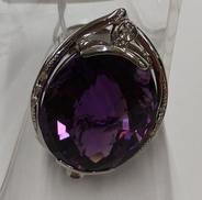 石付きリング（紫）|K18WG