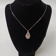 K18ホワイトゴールドネックレス|不明