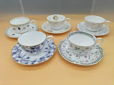 カップ&ソーサー5客アソートセット　絵変わ|Noritake