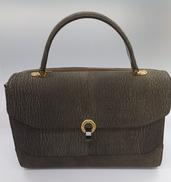 シャーク革　ハンドバッグ|---