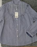 ブルー綿絹ブラウス|SLOBE IENA