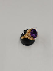 アメジストダイヤリング|K18