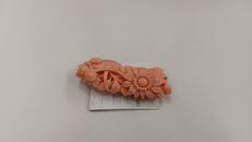 K18珊瑚帯留め|K18