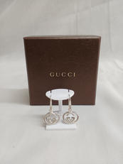 シルバーピアス/インターロッキングG|GUCCI