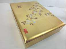 花見鳥 手許箱〜金箔（金沢箔）の小物　A161-08010|箔一