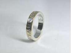 ダブルロゴリング6.9g  #12.5 　K18WGダイヤ|BVLGARI