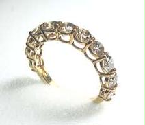 K18ダイヤ　エタニティリング　D-2.0CT / 2.5G|K18ダイヤ ハーフエタニティリング