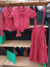 ピンクハウス ブラウス２点・スカートセット 赤 リボン|PINK HOUSE