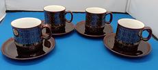 コーヒーカップ&ソーサー 4点|九谷焼 暁堂