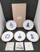 ブルーチャイナ丸サービス皿揃|深川製磁