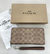 ロングジップ アラウンドウォレット・シグネチャー キャンバス|COACH